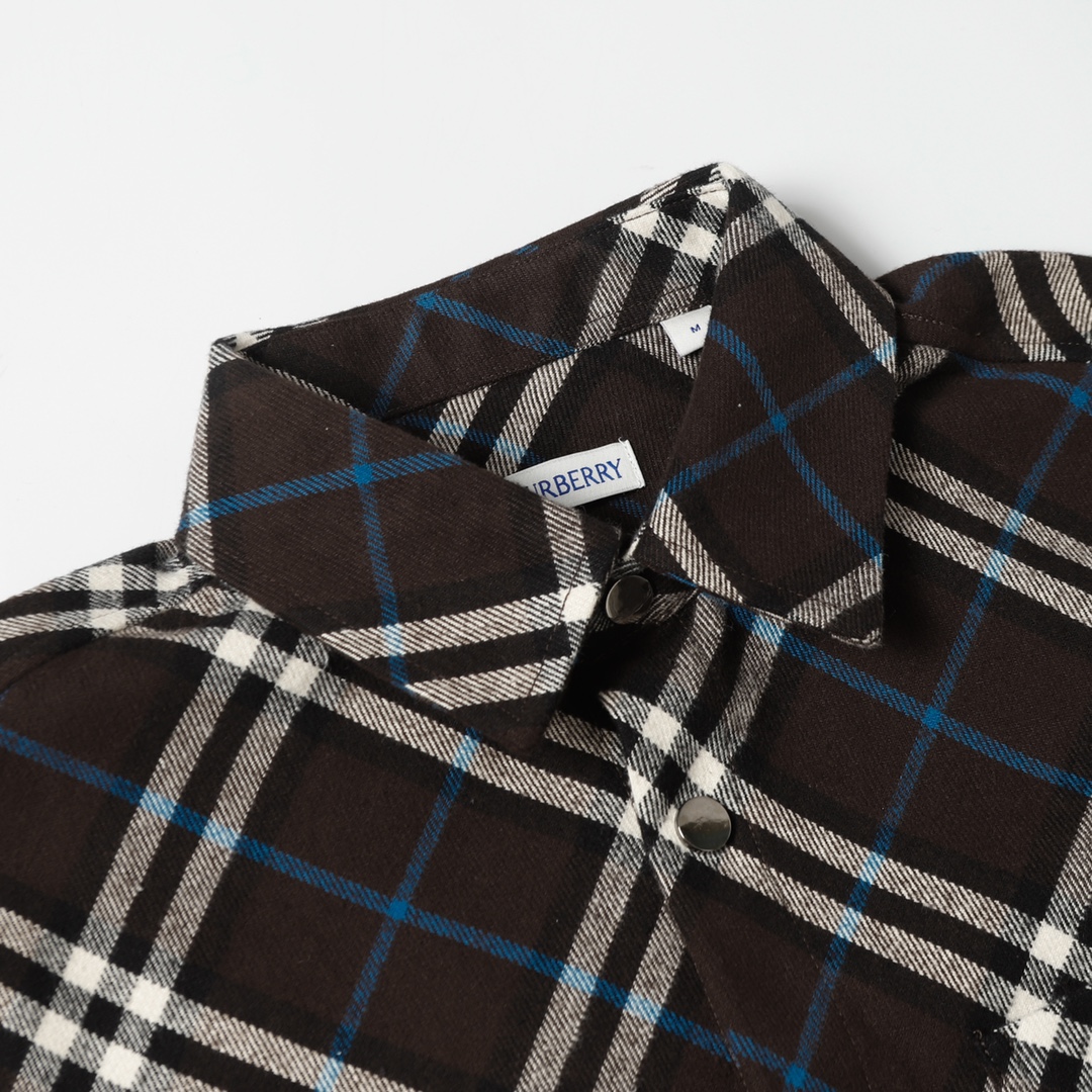 Burberry 24FW Flannel Shirt Coat: Italian Woolly Flanneled Flour, Unisex, S-XL - 图片 3