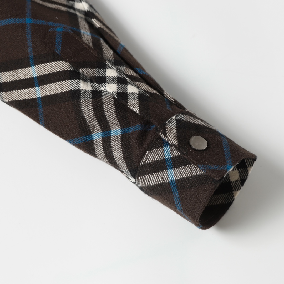 Burberry 24FW Flannel Shirt Coat: Italian Woolly Flanneled Flour, Unisex, S-XL - 图片 7