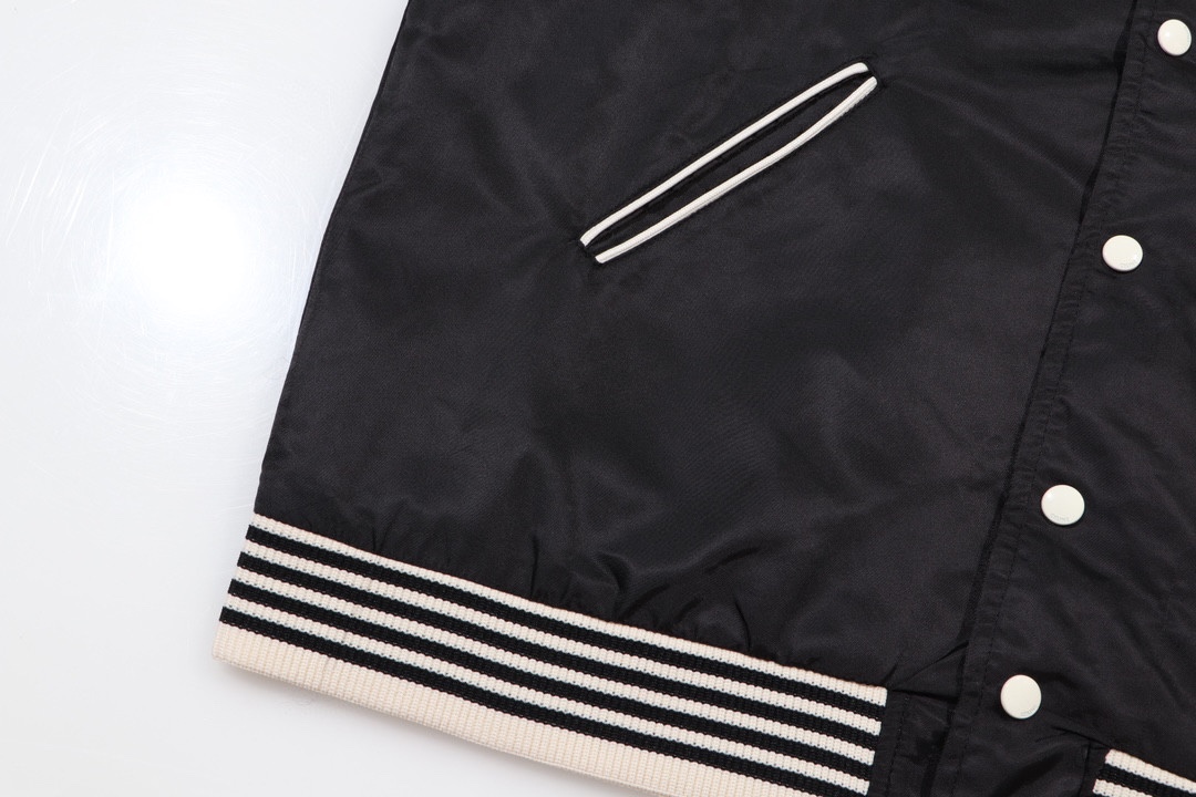 Celine 23FW Baseball Jacket: Original Weaves, High-Quality Fabrics, Unisex Design - 图片 7