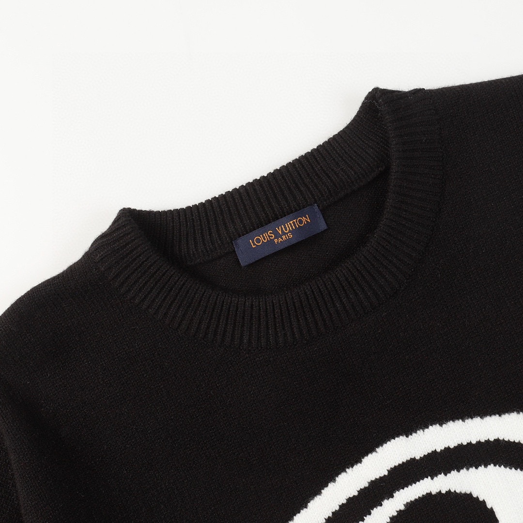 Louis Vuitton Crocheted Sweaters: High-Quality Cotton with Lv Flowers, Sizes S M L - 图片 3