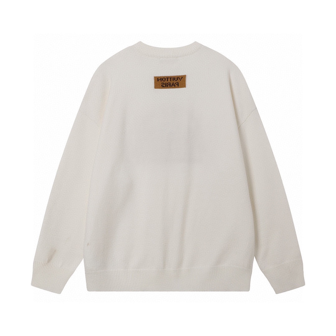 Louis Vuitton Crocheted Sweaters with Novelty Lv Cotton Label in High-Quality Cotton - 图片 2