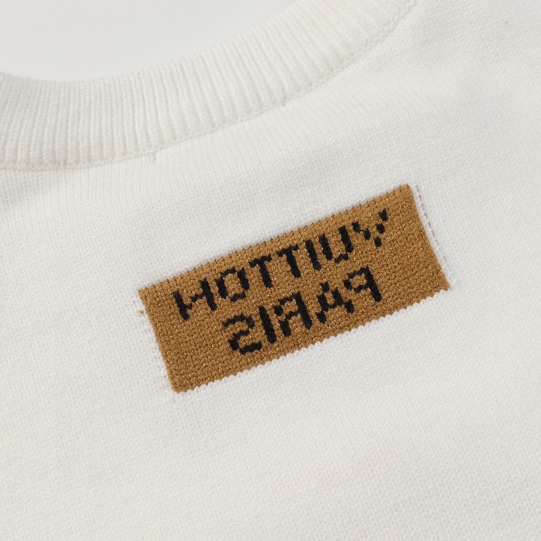 Louis Vuitton Crocheted Sweaters with Novelty Lv Cotton Label in High-Quality Cotton - 图片 5