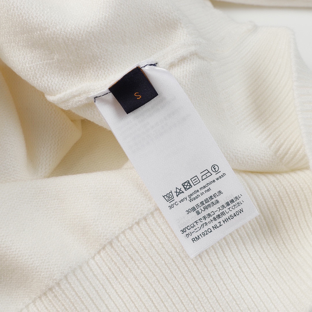Louis Vuitton Crocheted Sweaters with Novelty Lv Cotton Label in High-Quality Cotton - 图片 8