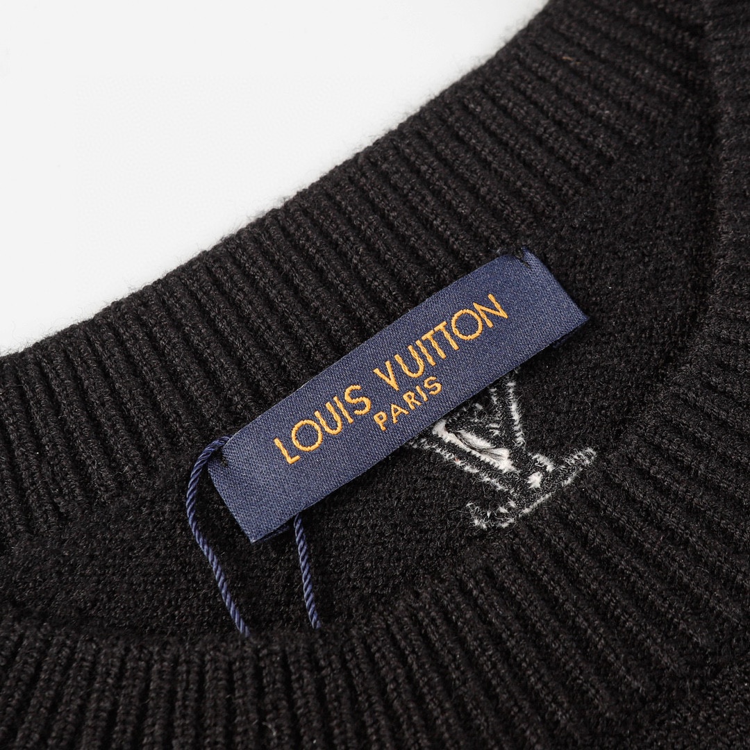 Louis Vuitton SS24 Sweater with Lv Biason Pattern in Black, Sizes S M L - 图片 8