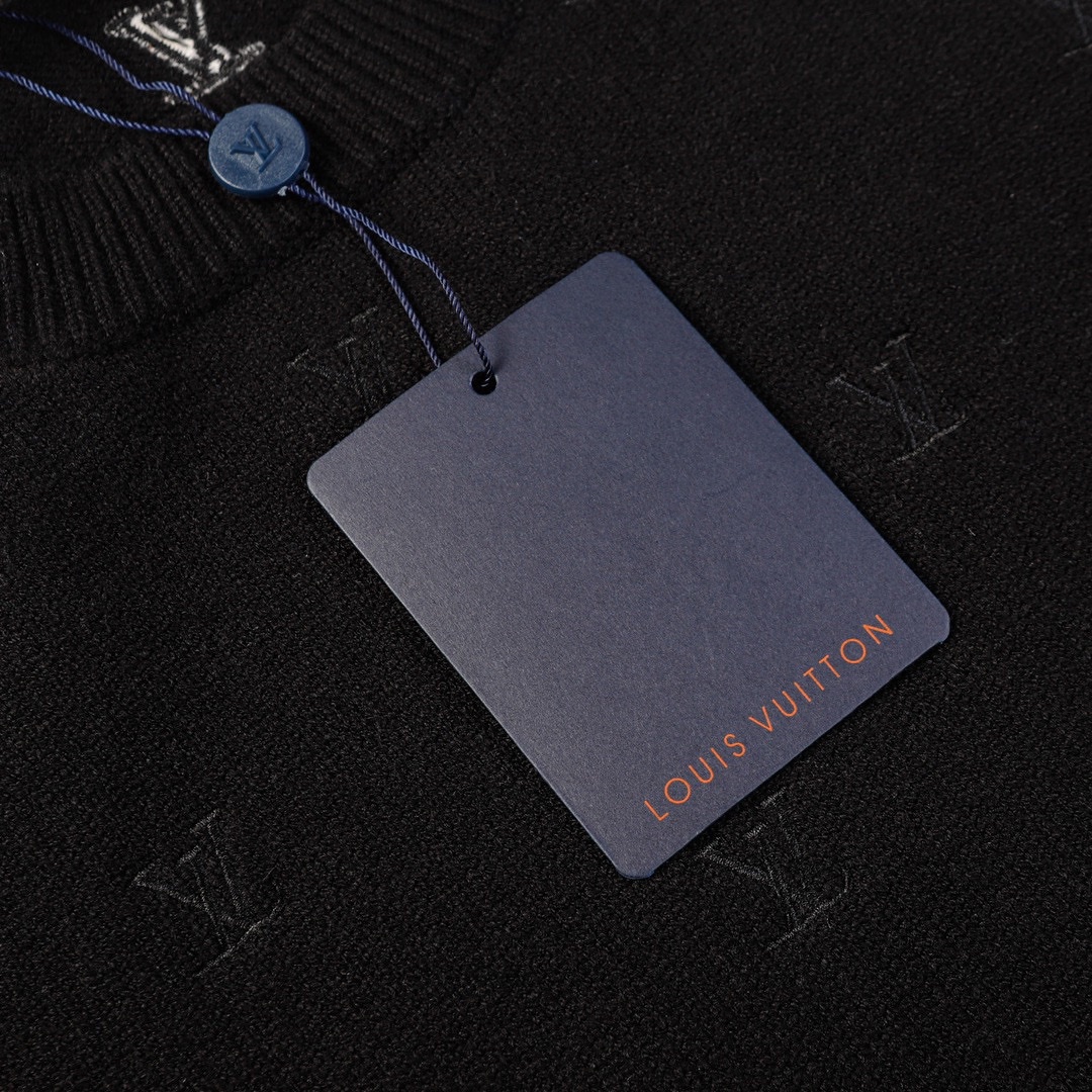 Louis Vuitton SS24 Sweater with Lv Biason Pattern in Black, Sizes S M L - 图片 9