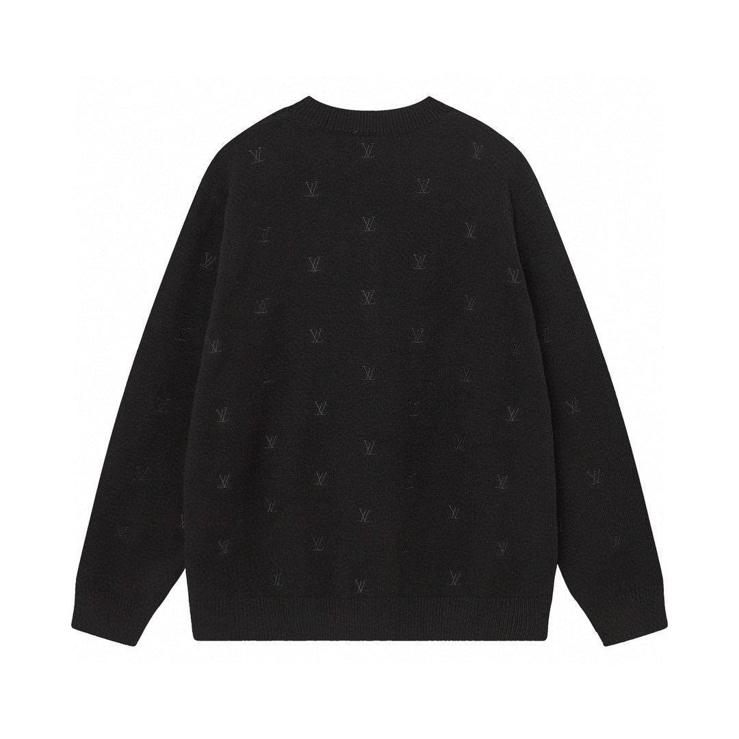 Louis Vuitton SS24 Sweater with Lv Biason Pattern in Black, Sizes S M L - 图片 2