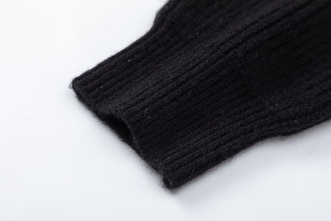 Prada 23fw Wool Knitting Shirt with Embroidery: High-Quality Italian Design - 图片 7