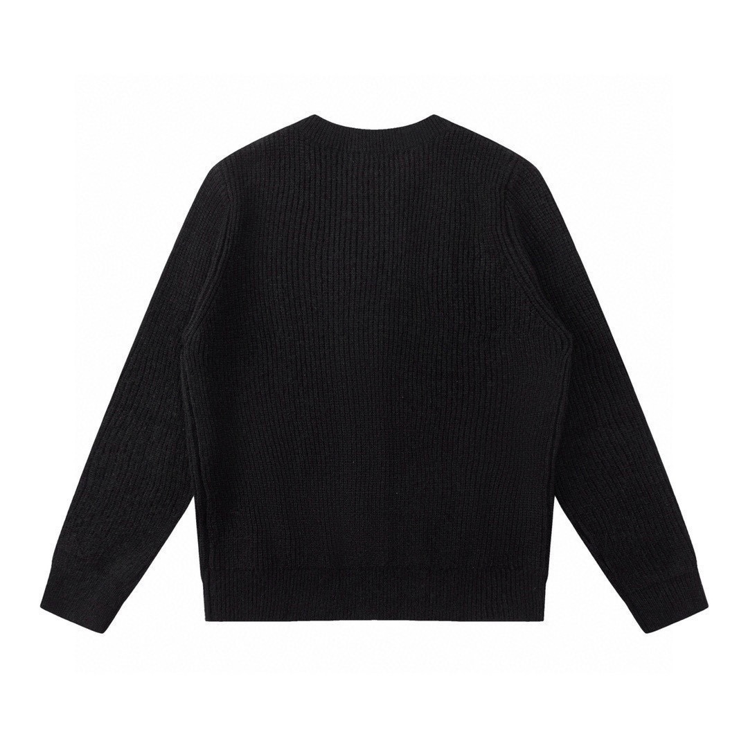 Prada 23fw Wool Knitting Shirt with Embroidery: High-Quality Italian Design - 图片 2