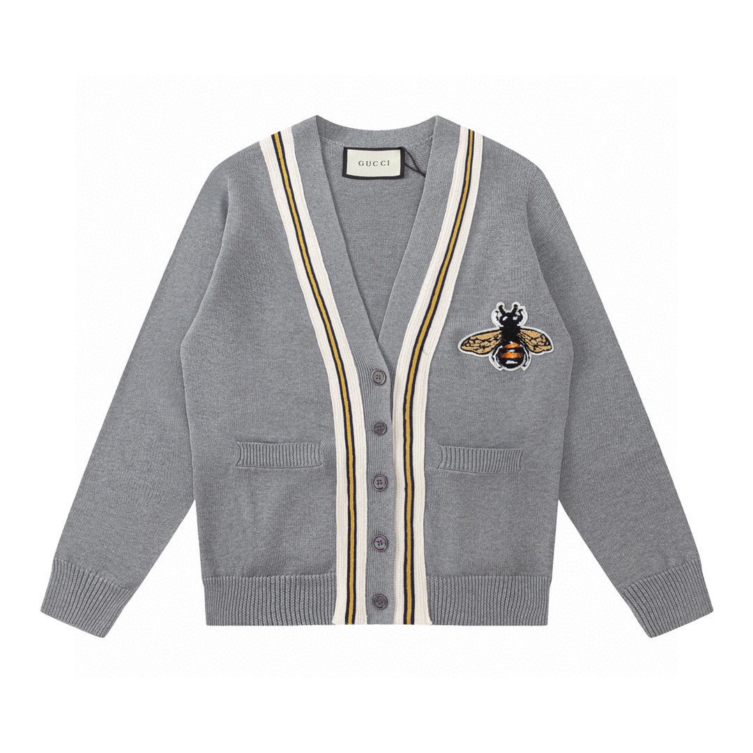 Gucci 20FW Small Bee Wool Jacket: Top-Class, Cozy, Unique Copy with Bee Embroidery