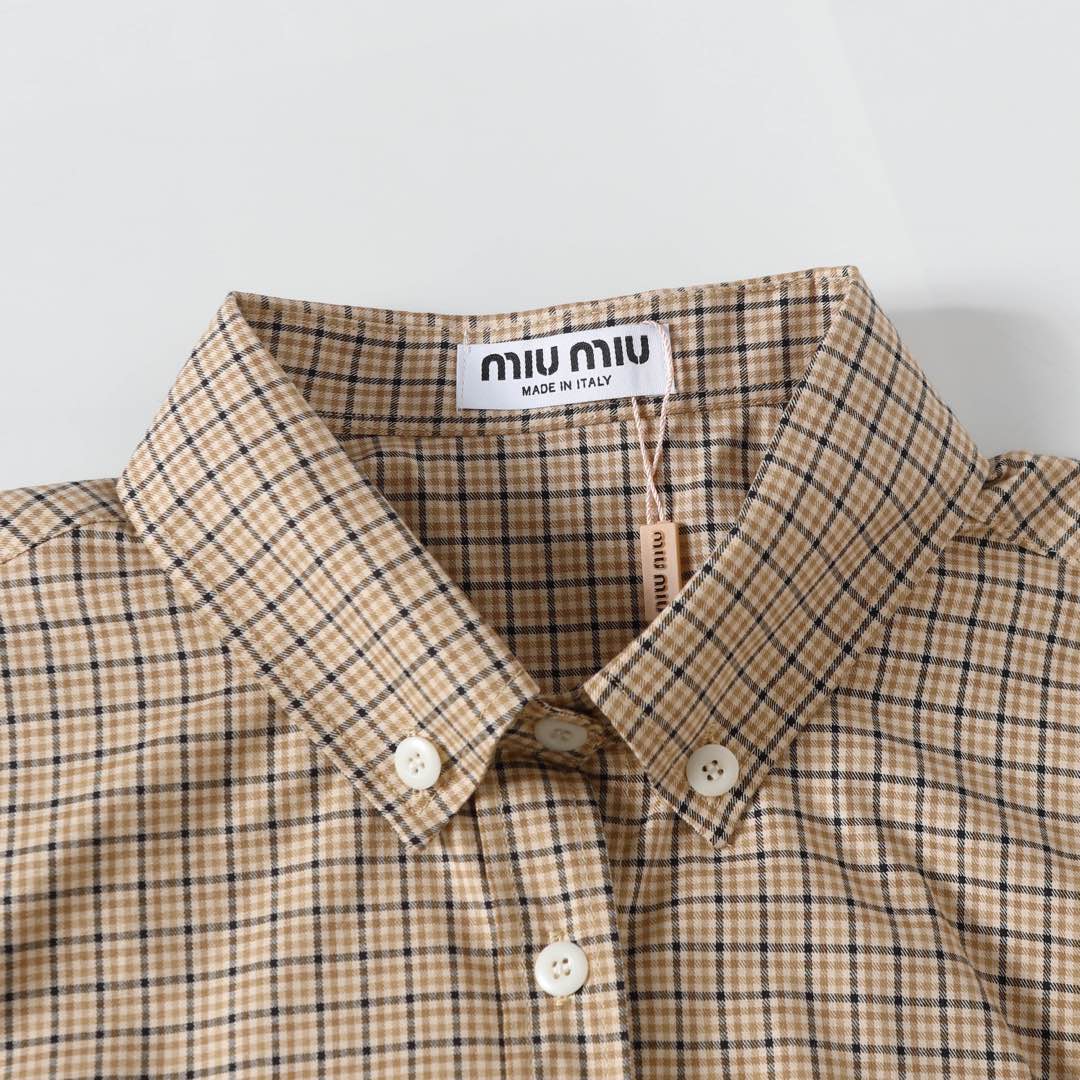 FG Original Quality MiUMIU/Mumummm Long Sleeves with Custom Striped Fabrics - 图片 3