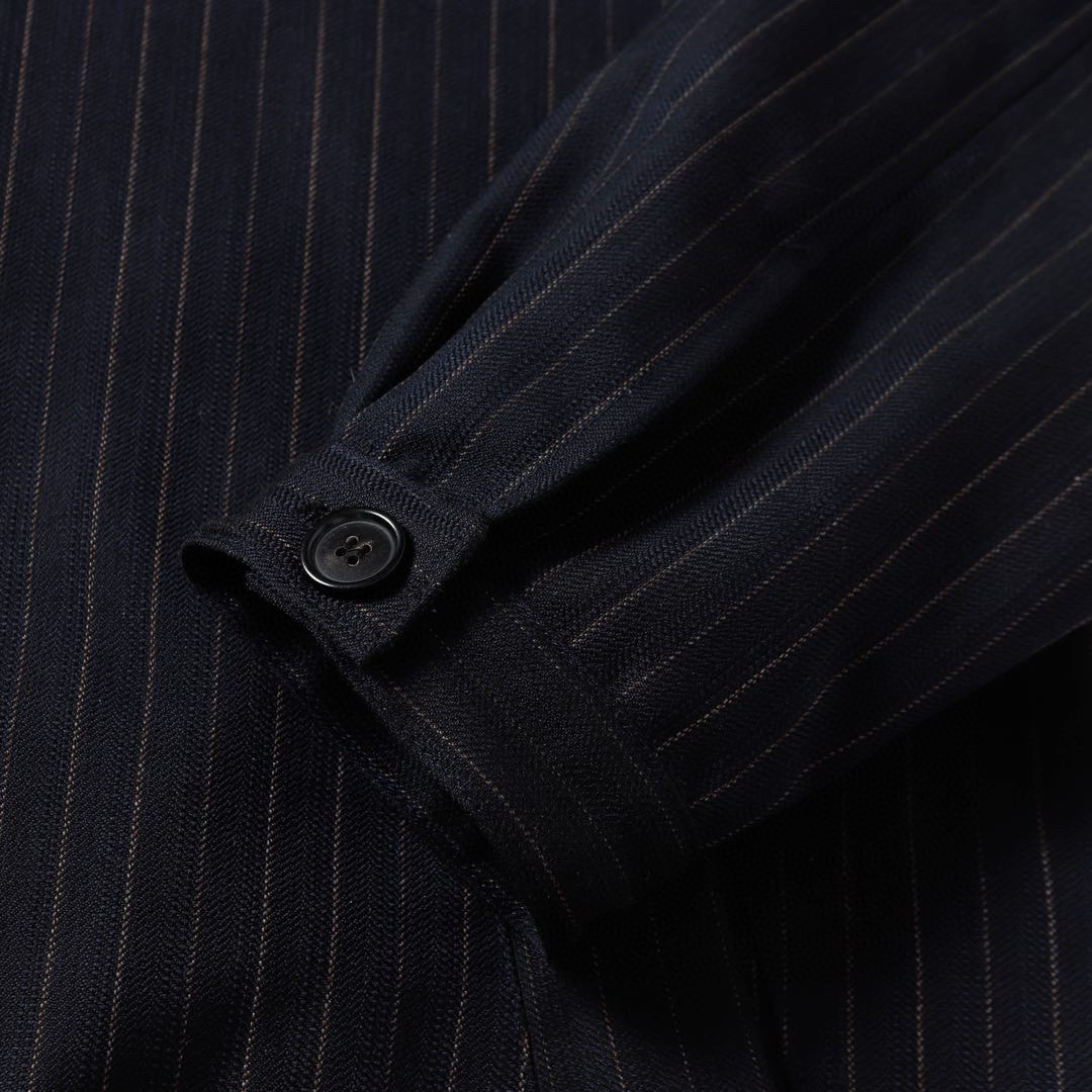 Miumiu Striped Jacket: Wool Blend, Laser Burnout, Embroidered Logo, Elegant Design - 图片 5