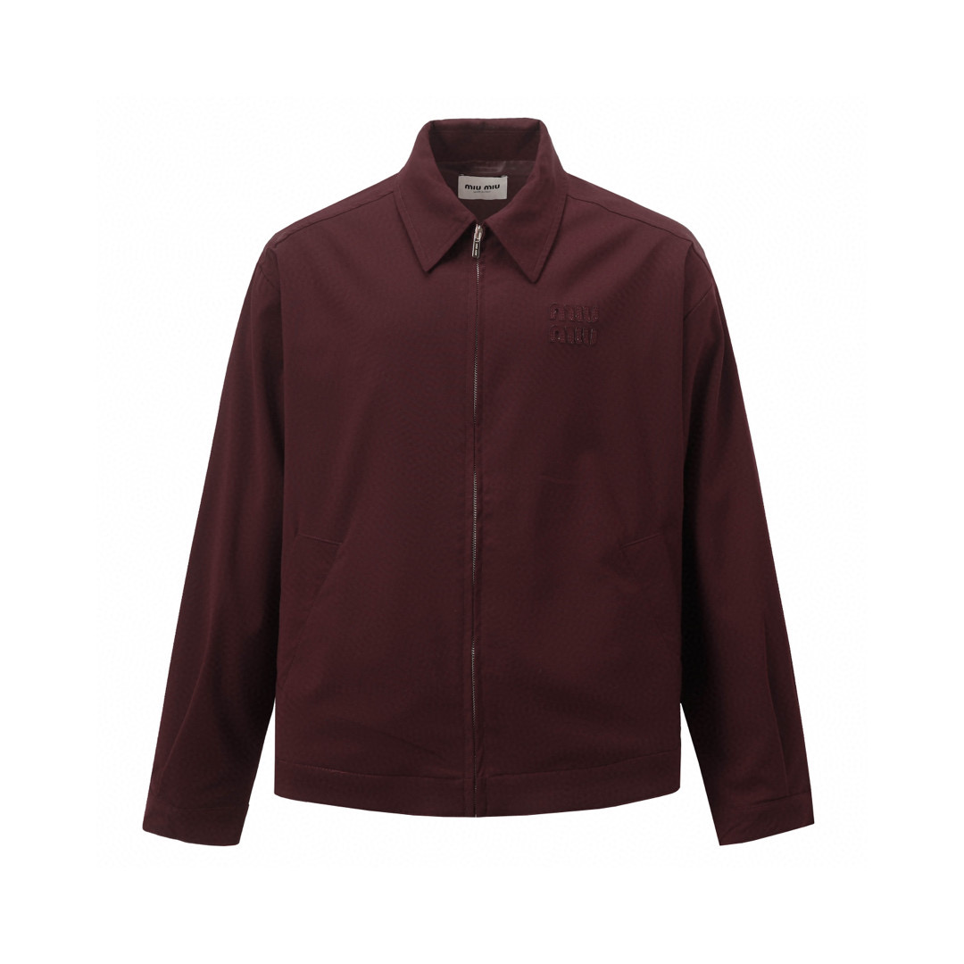 Luxury Wool Bell Jacket MiuMiu/Mumu Red Wine 1:1 TRA Quality Summary - 图片 1