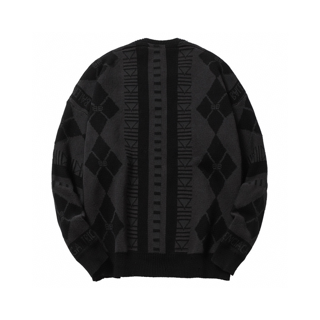 Balenciaga Geometrics Sweater: High-Quality Design Process with Multi-Coloured Detailing - 图片 2