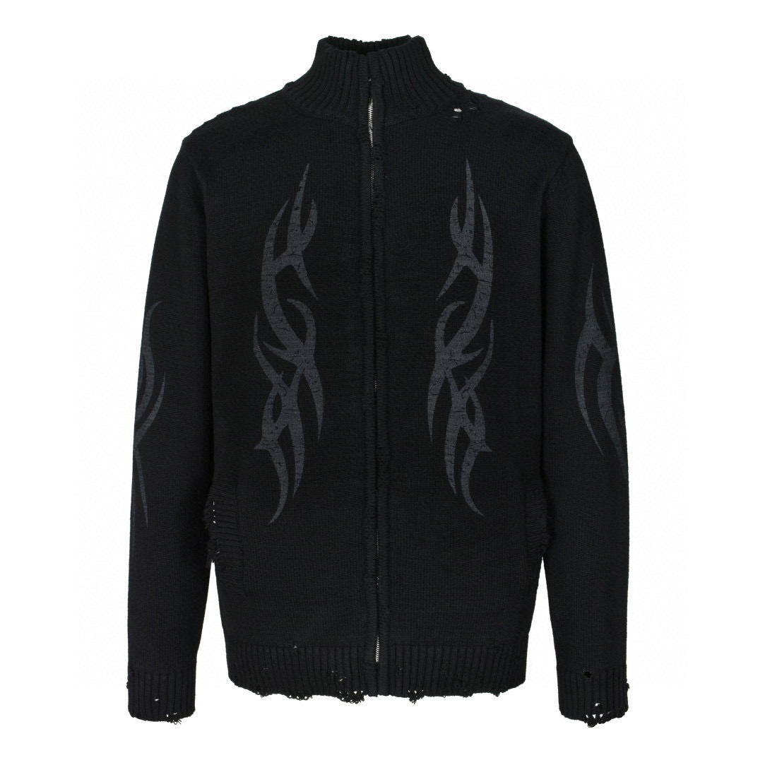 Luxury Flame Chain Sweater with Unique Design and High-Quality Materials - 图片 1