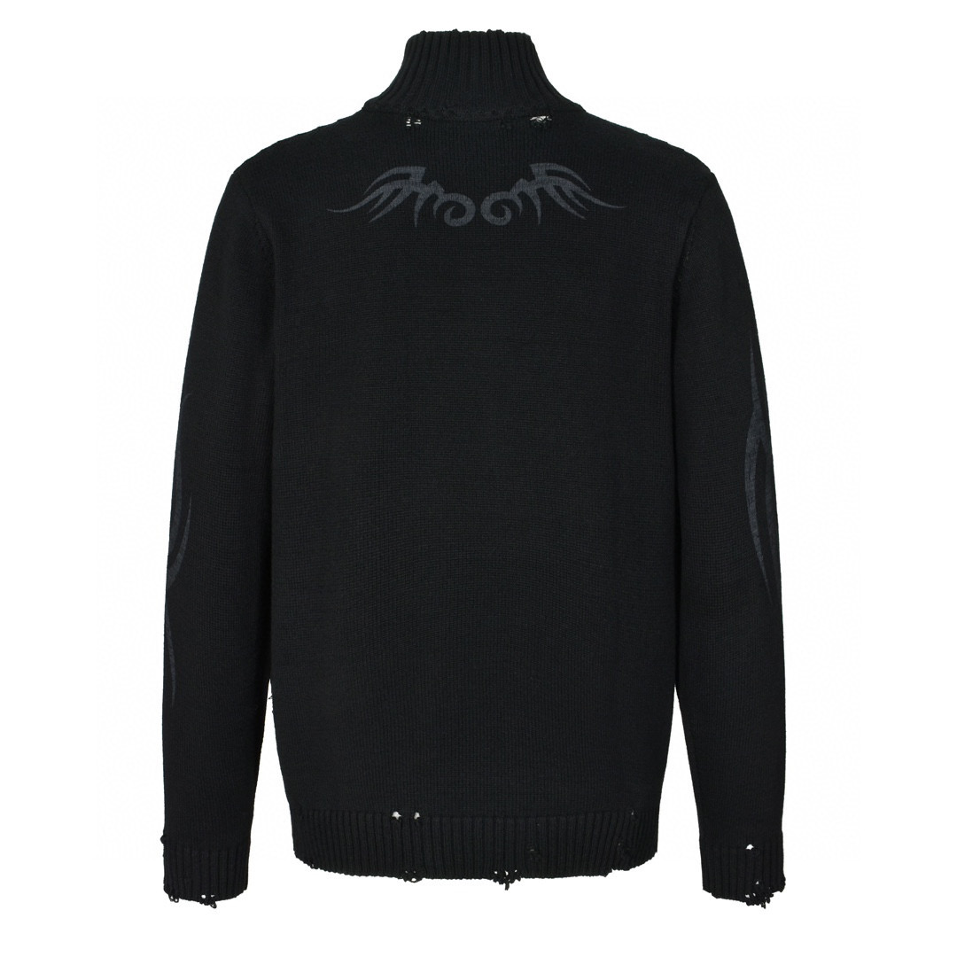 Luxury Flame Chain Sweater with Unique Design and High-Quality Materials - 图片 2
