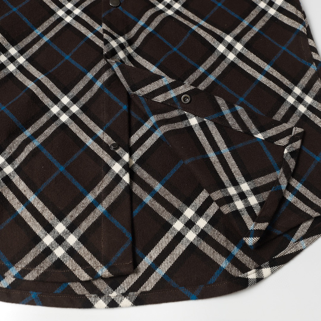（官网11原单品质)  
Burberry/巴宝莉 24Fw 格纹法兰绒衬衫外套
2024 BURBER