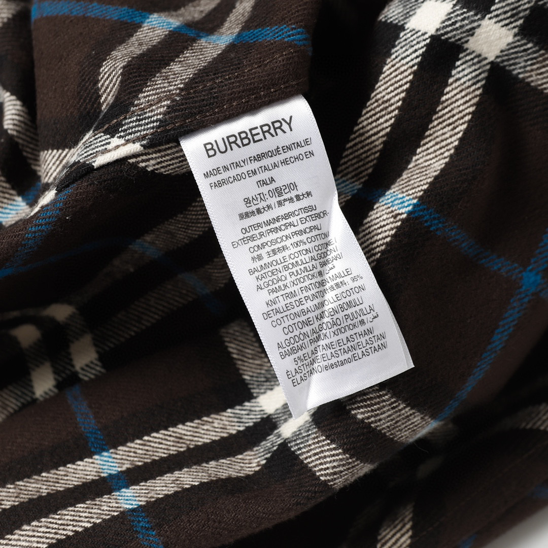（官网11原单品质)  
Burberry/巴宝莉 24Fw 格纹法兰绒衬衫外套
2024 BURBER