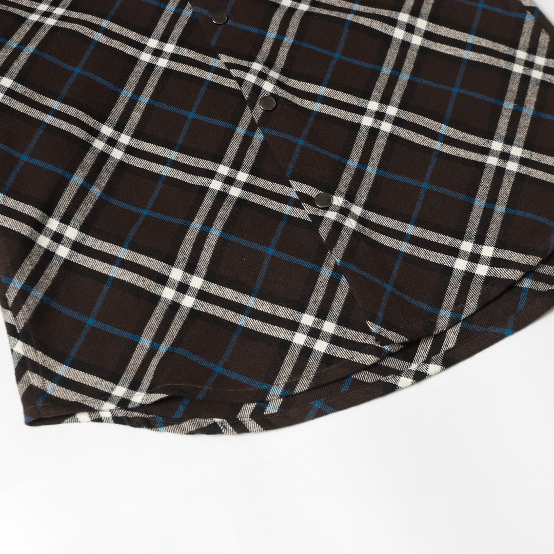 （官网11原单品质)  
Burberry/巴宝莉 24Fw 格纹法兰绒衬衫外套
2024 BURBER