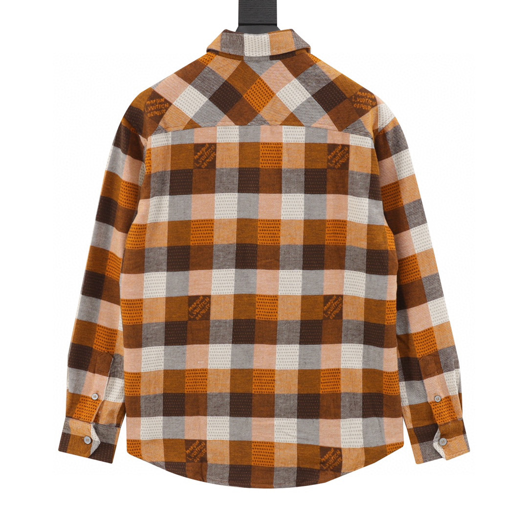 (官网11原单品质)
Louis Vuitton/路易威登 24Fw 橙色棋盘格提花法兰绒衬衫
24ss