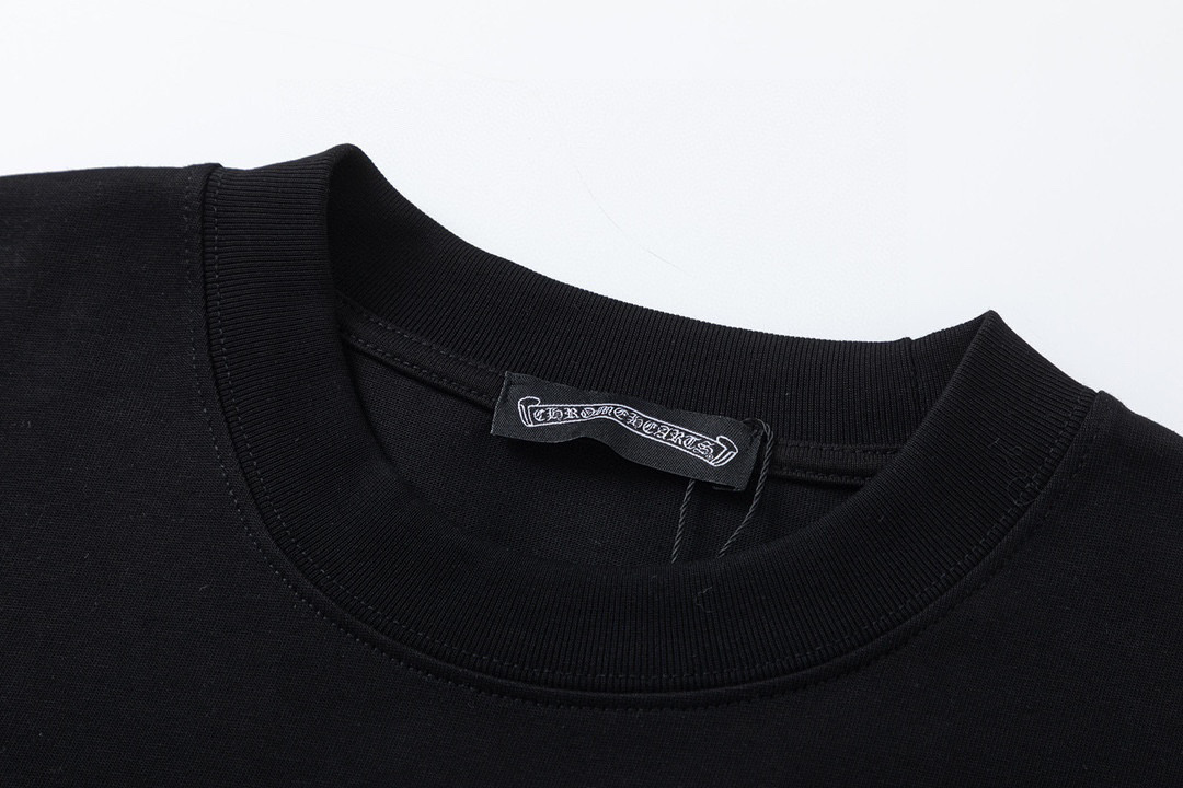 Chrome Hearts Come hearts/克罗心圆领印花长袖t恤