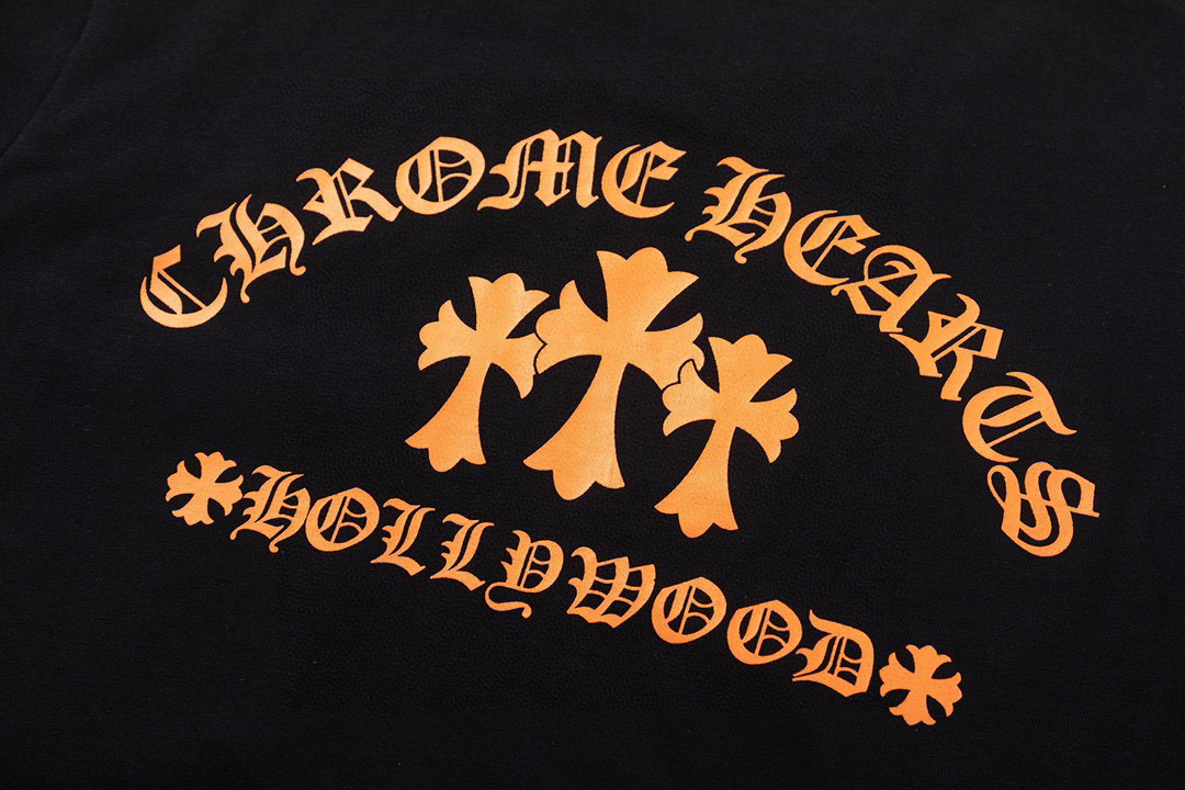 Chrome Hearts Come hearts/克罗心圆领印花长袖t恤