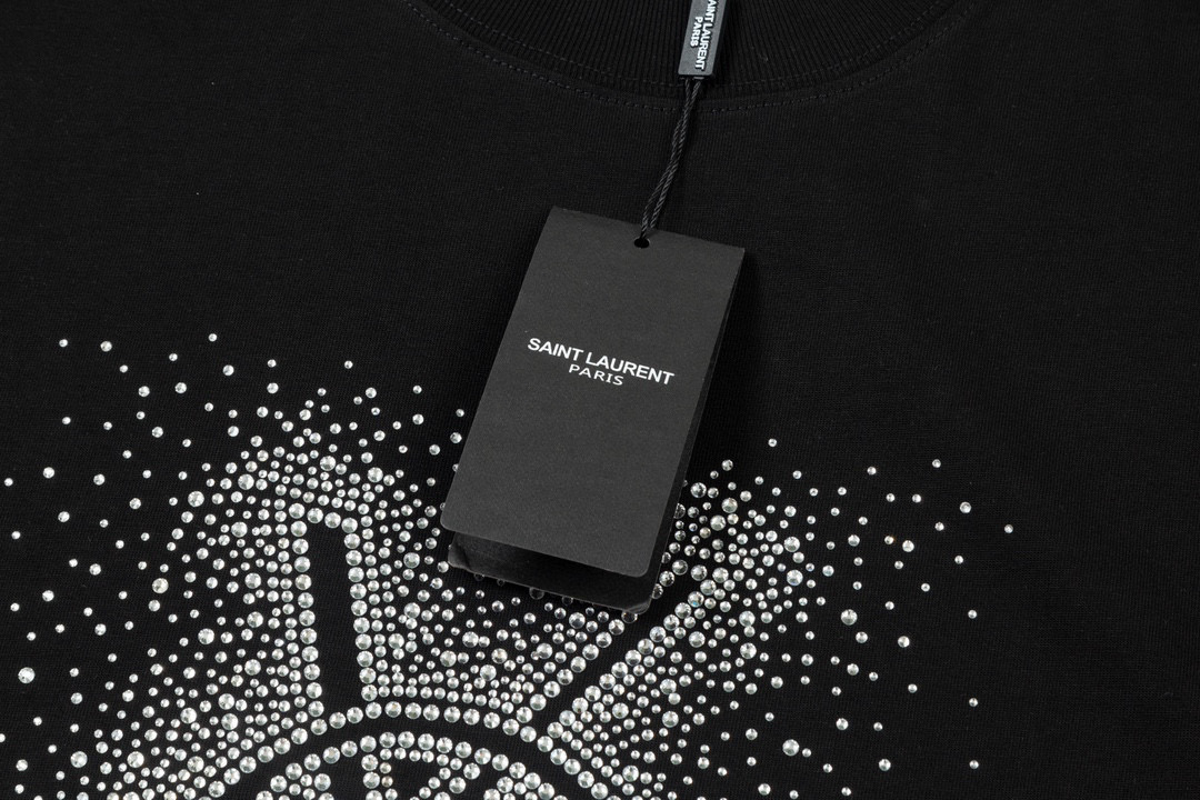 Saint Laurent Paris 23SS Logo T-Shirt: Lightweight and Comfortable in Black, Various Sizes. - 图片 4