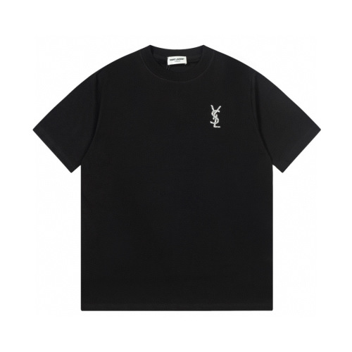 Yves Saint Laurent Black Logo T-Shirt Short Sleeve Crew Neck Casual Top 1 Yves Saint Laurent Black Logo T-Shirt Short Sleeve Crew Neck Casual Top