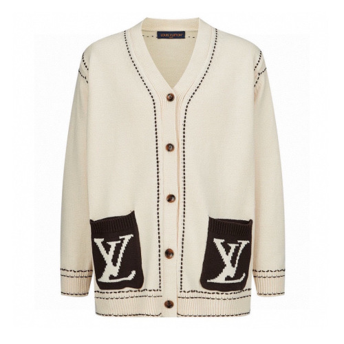 Louis Vuitton x Tyler, The Creator Intarsia Cardigan - Cream Wool Blend 1 Louis Vuitton x Tyler, The Creator Intarsia Cardigan - Cream Wool Blend