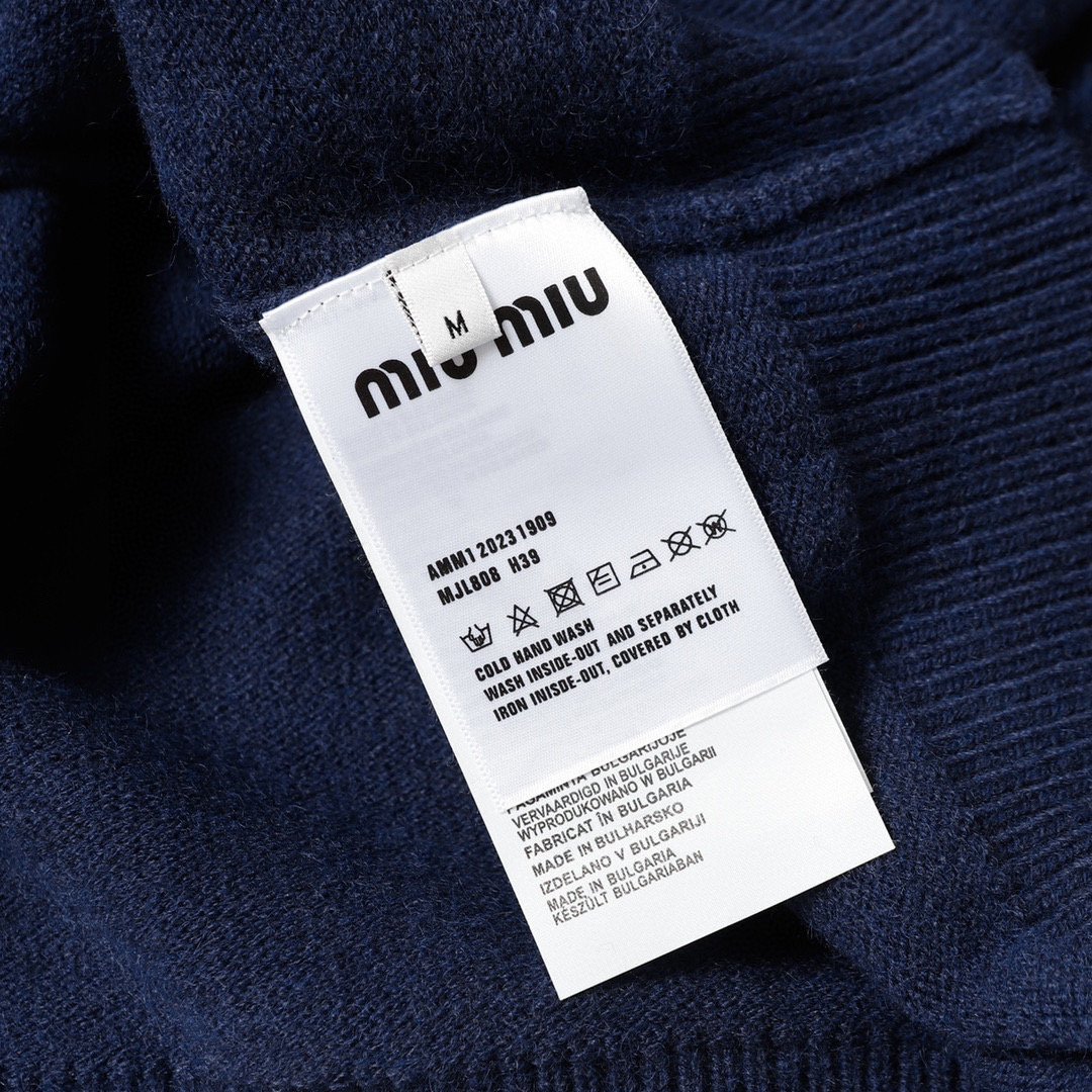 Miu Miu Women's Blue Embroidered Teddy Wool Blend Crew Neck Sweater 12 i1740823933831 3090 0 9