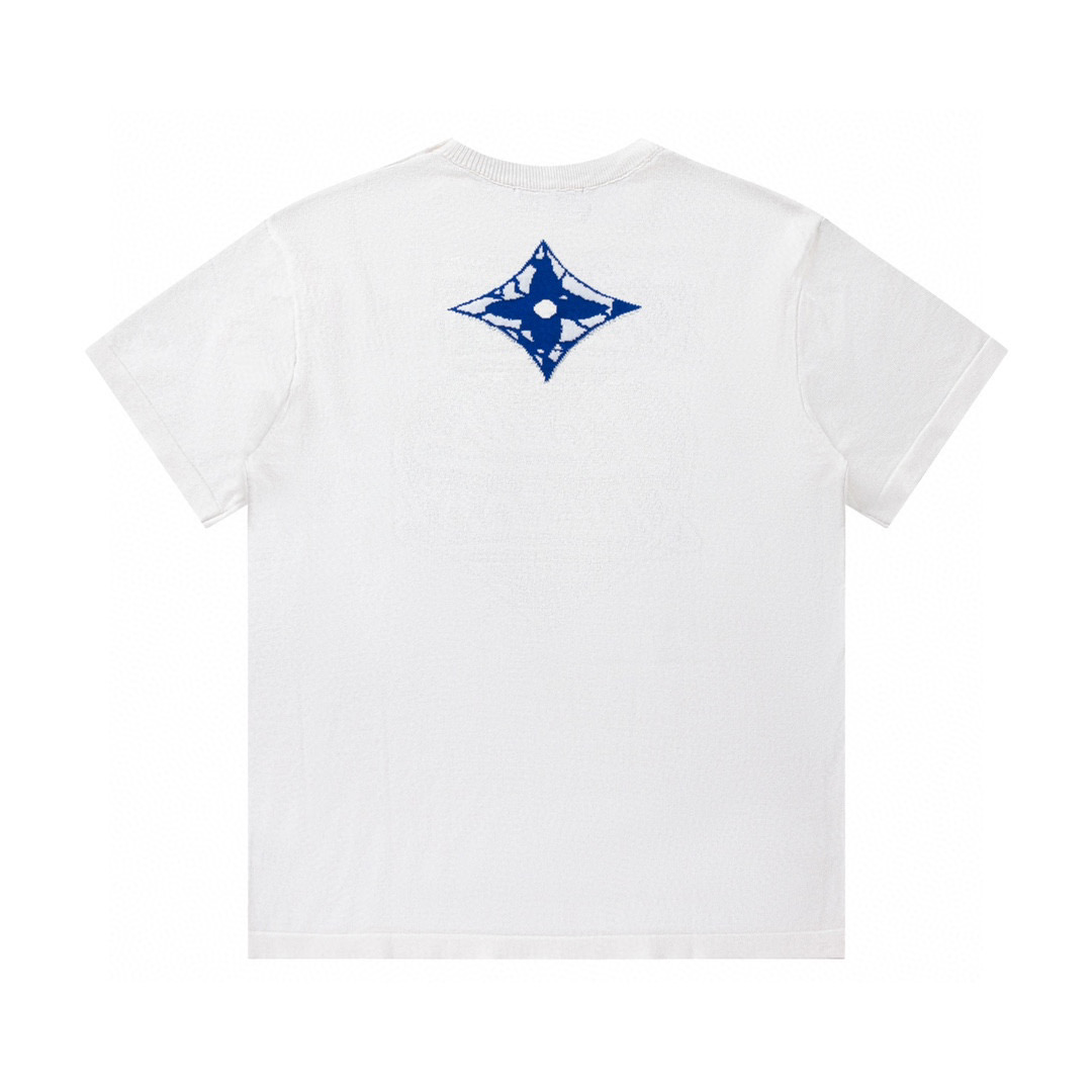 Luxury Louis Vuitton Heart Pattern T-shirt with Floral Design, Handcrafted Quality, White, SM L XL - 图片 2