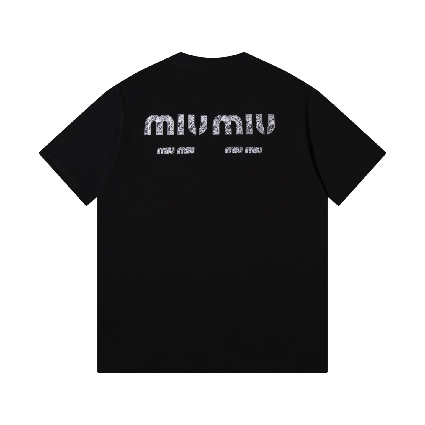 Fashionable Miu Miu T-shirt Shorts for All Genders in XS-L Sizes - 图片 2