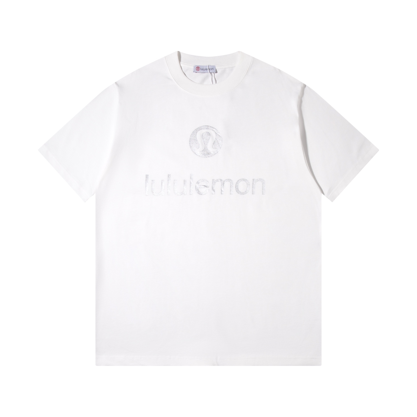 Lulemon 2025SS Big Logo Silver-Print Shorts: Stylish, Heavy Cotton, Various Sizes