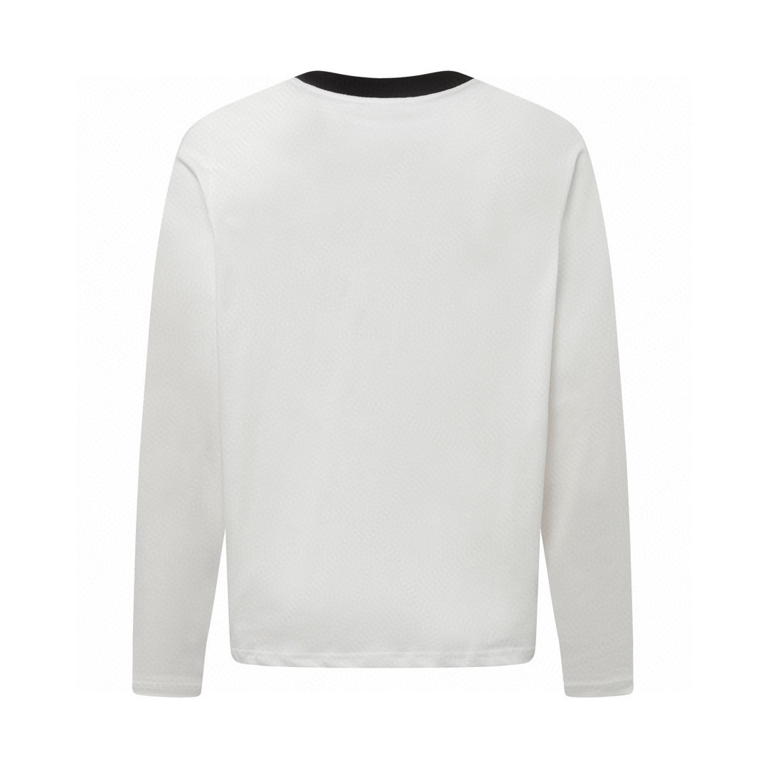 Miu Miu Knitted Cotton Sweater with High Cuffs in White, Unisex Fashion Statement - 图片 2