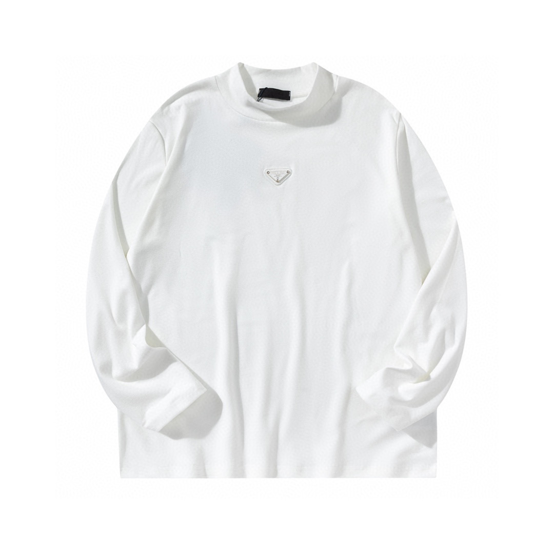 Prada Triangle Long Sleeves: Cozy, Warm, Customizable Skin – Black/White, SM-XXL Sizes - 图片 1