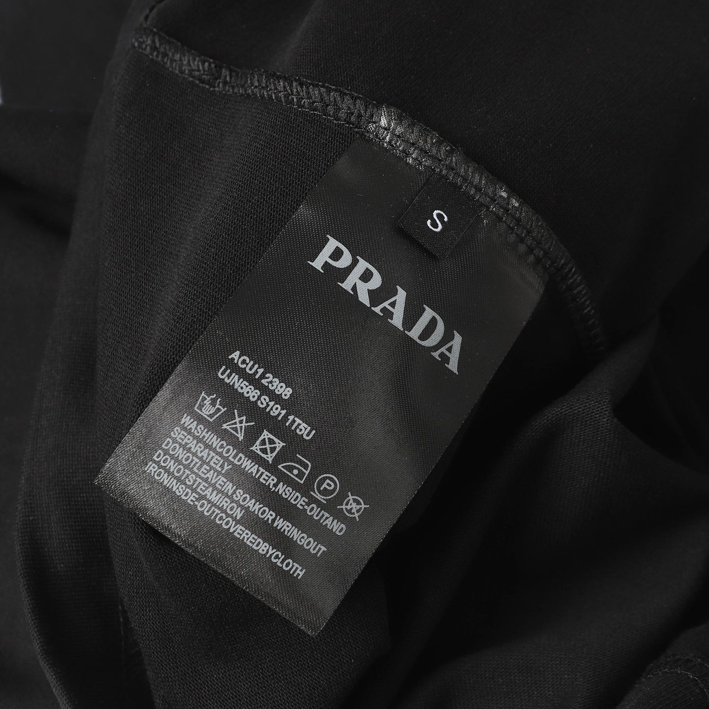 Prada Letter Logo T-Shirt: High-Quality, Soft Cotton, Customizable, 320g, Loose Fit - 图片 9