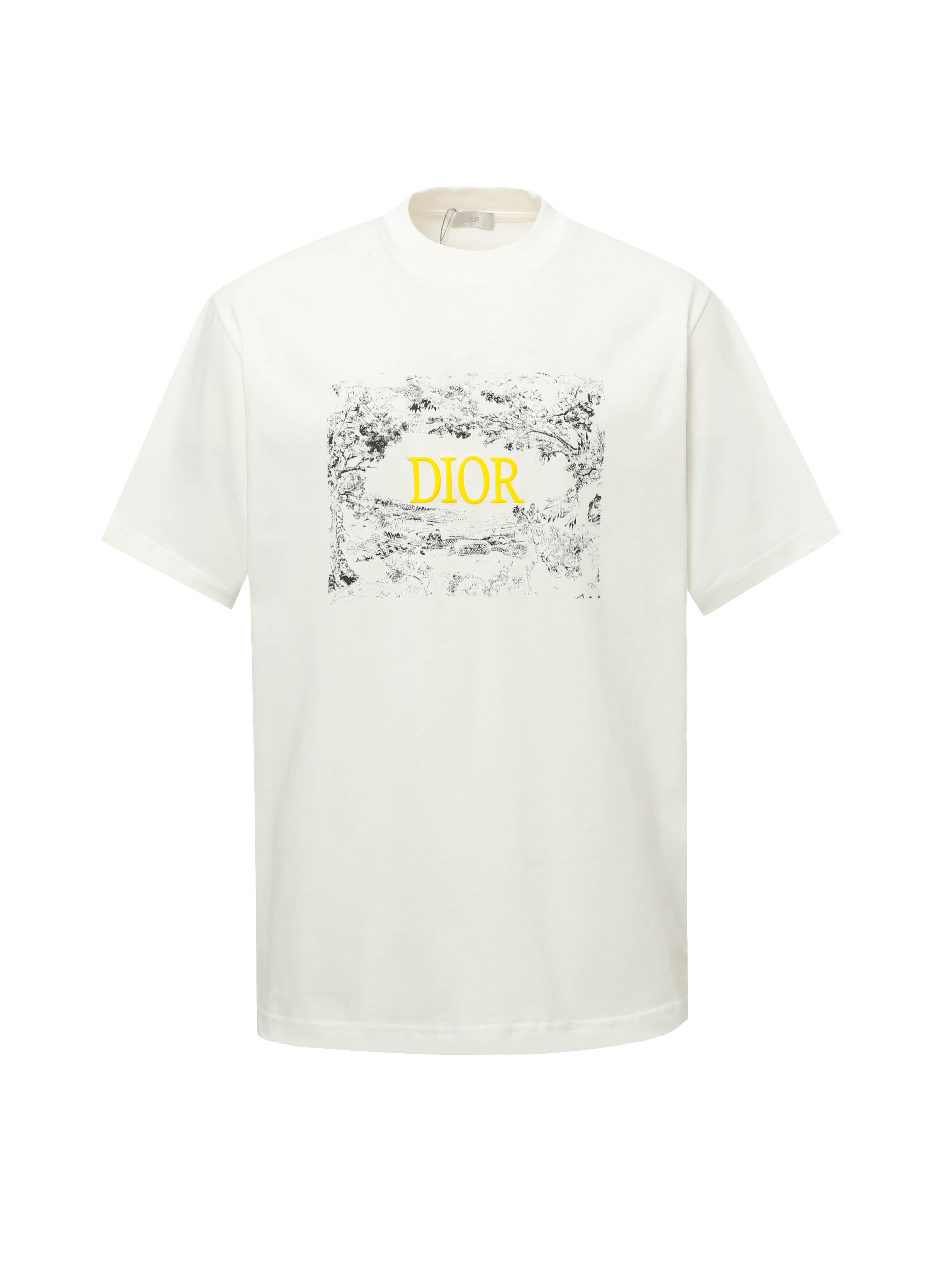 fg
DIOR/迪奥25SS新品热卖款联合作款胸前花卉字母logo图案T恤...