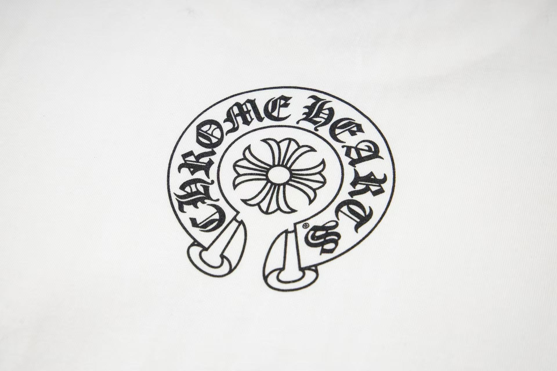 Chrome Hearts White Cotton Crew Neck T-Shirt with Sanskrit Pocket Design 4 i1748848938508 436 0 6