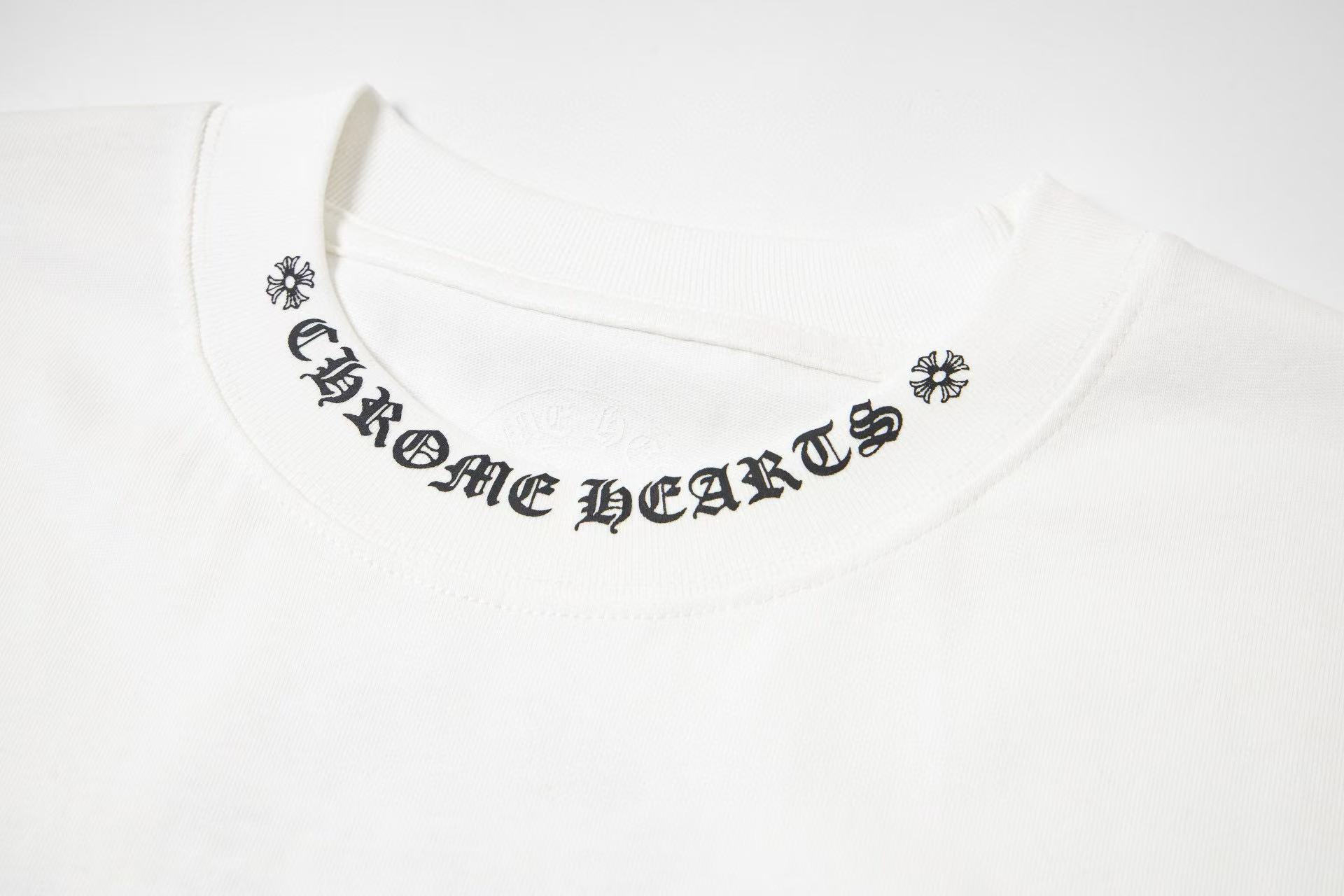Chrome Hearts White Cotton Crew Neck T-Shirt with Sanskrit Pocket Design 3 i1748848938508 6716 0 4