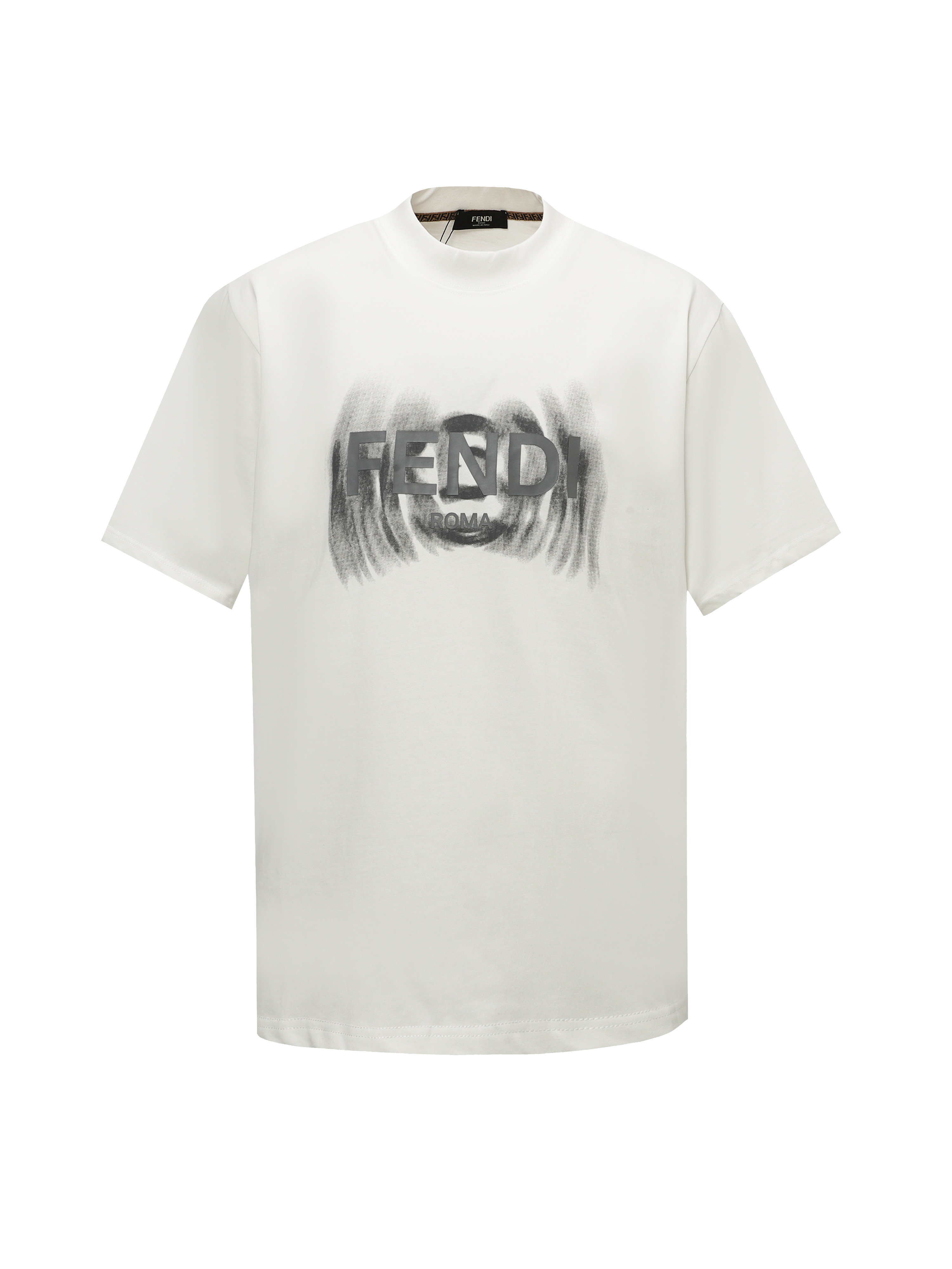 Fendi/Fendi 25ss Camiseta de manga corta con logo de letras degradado, confeccionada con tela de alta calidad, ya sea p…