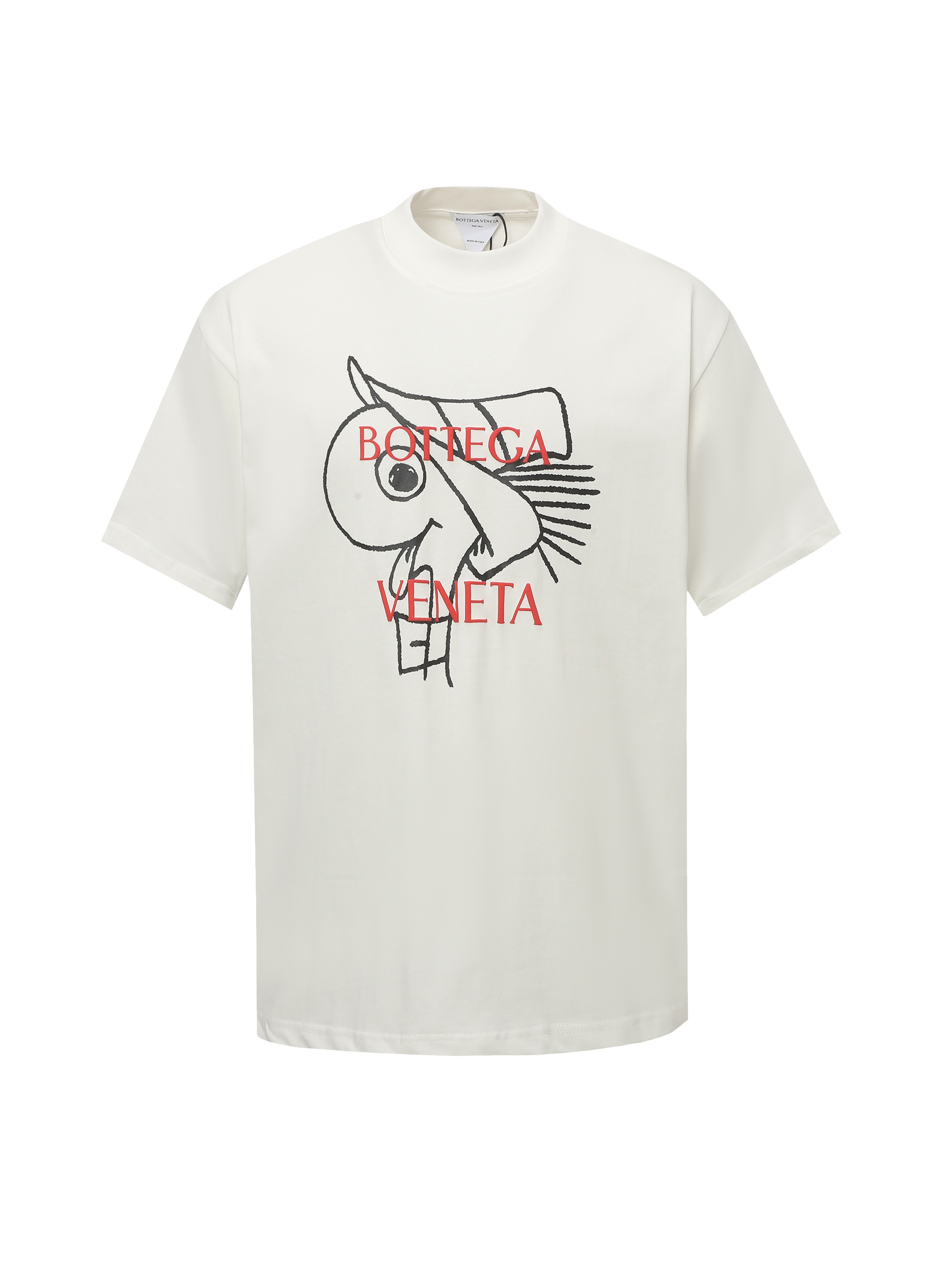 Bottcea Ventea / Nueva camiseta de manga corta de葆蝶家BV con logo minimalista y estampado trasero. Tejido de doble hilo d…