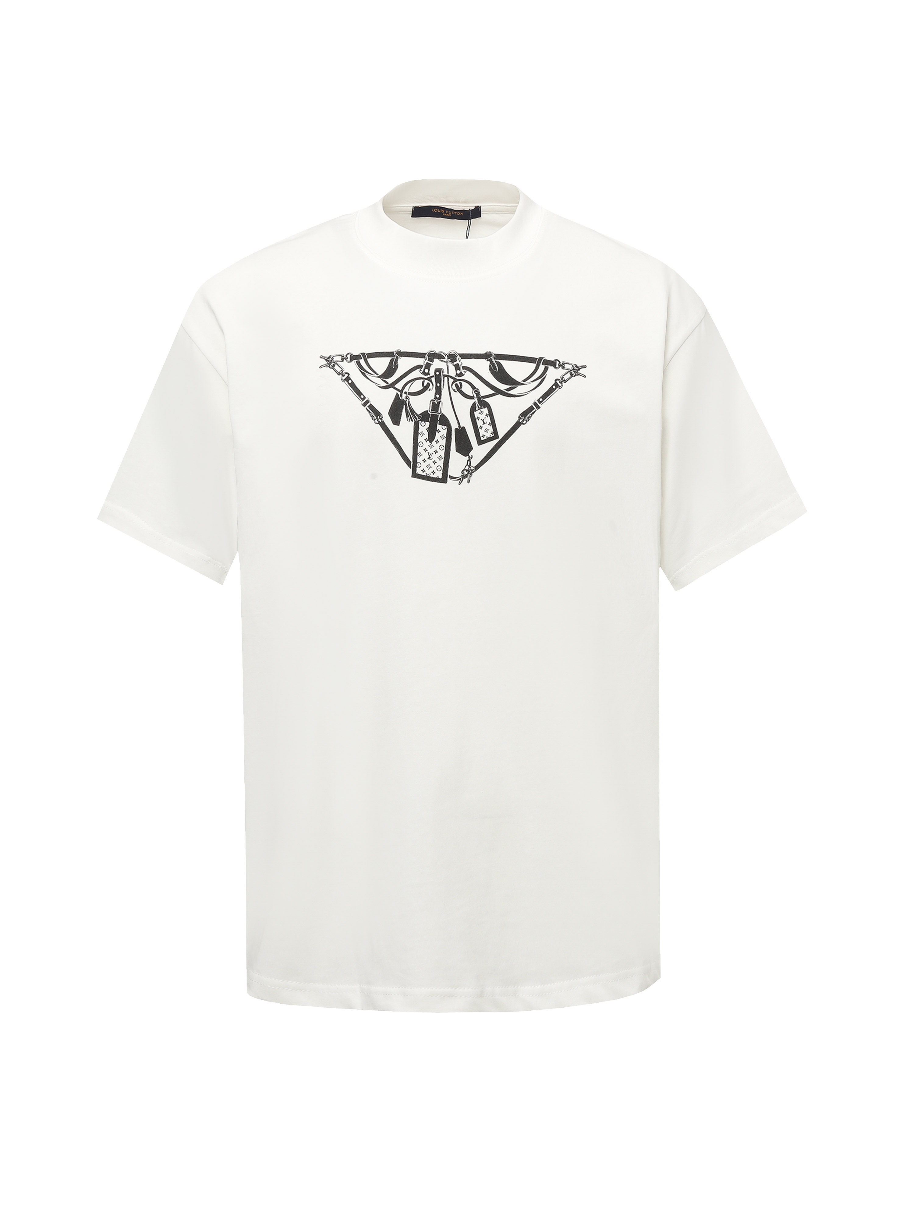 Camiseta de manga corta con logo de letra graffiti PRADA/Prada estampado. Confeccionado en tejido puro de algodón de do…