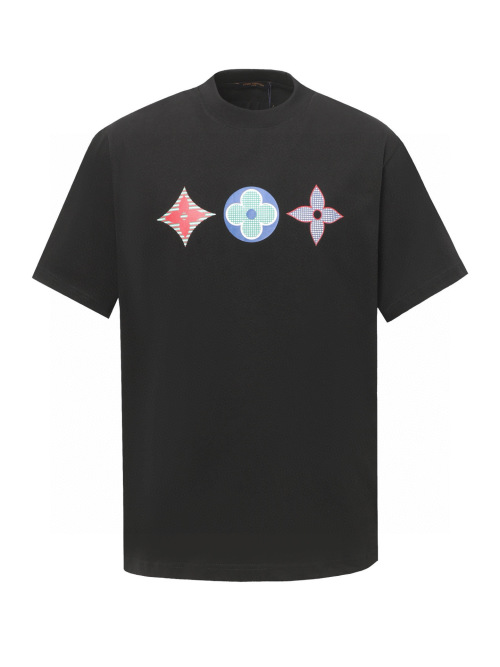 Louis Vuitton Camiseta de Algodón con Estampado de Flores Monogram, Negro 19 Louis Vuitton Camiseta de Algodón con Estampado de Flores Monogram, Negro