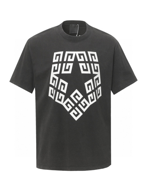 Givenchy 22SS Camiseta de Manga Corta con Estampado de Estrella Lavada 18 Givenchy 22SS Camiseta de Manga Corta con Estampado de Estrella Lavada