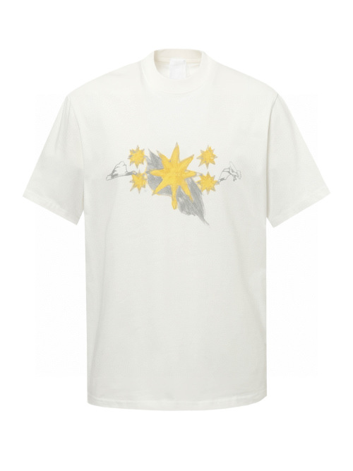 Givenchy Graphic Print Crew Neck Short Sleeve T-Shirt for Men 1 Givenchy Graphic Print Crew Neck Short Sleeve T-Shirt for Men