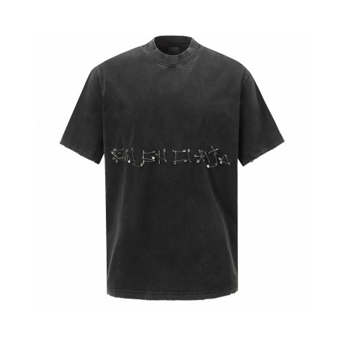 Balenciaga Camiseta de Manga Corta con Detalles de Imperdibles y Efecto Desgastado 16 Balenciaga Camiseta de Manga Corta con Detalles de Imperdibles y Efecto Desgastado