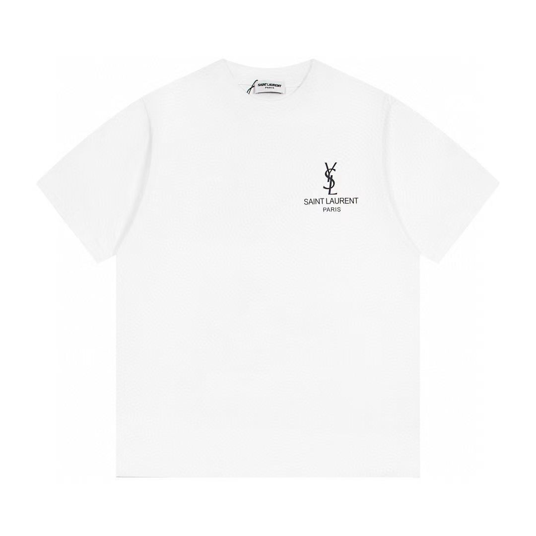 YSL/Saint Laurent Camiseta de manga corta con logotipo clásico 25ss. Clásico imprescindible para celebridades…
