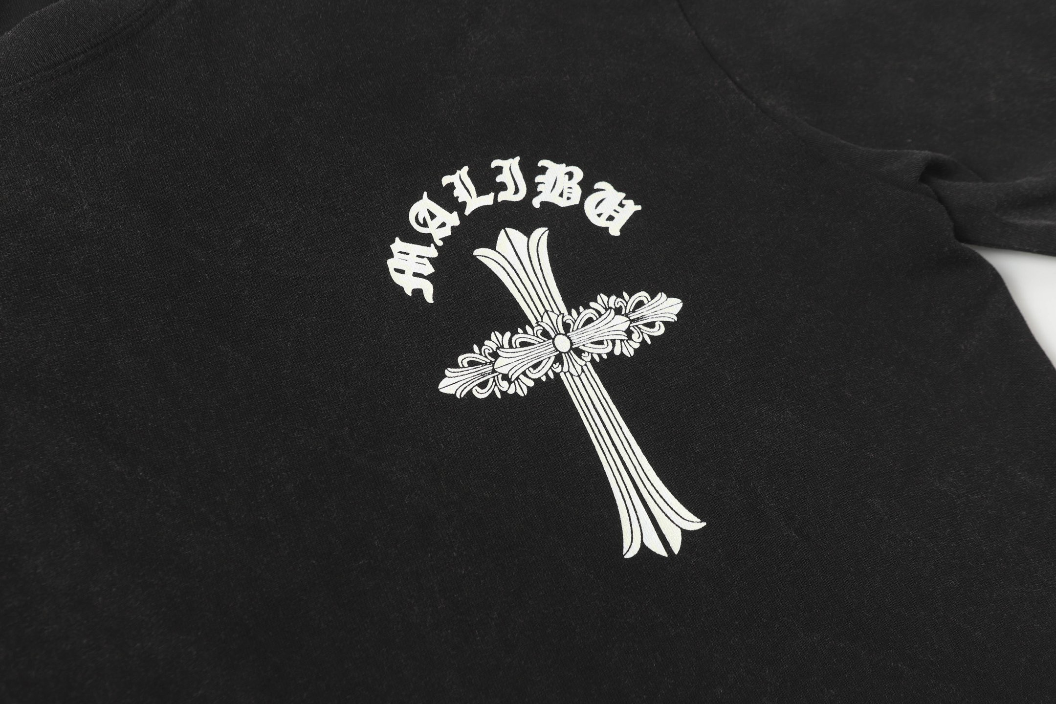 Chrome Hearts Vintage Wash Black T-Shirt with Cross Logo - Unisex 4 i1750334185010 785 0 2