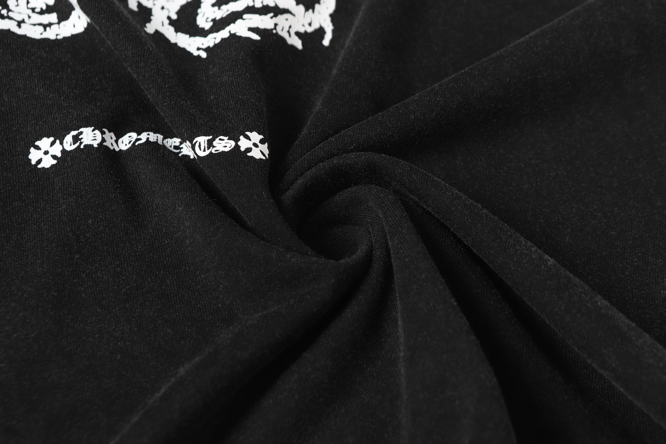 Chrome Hearts Vintage Wash Black Cotton Tee with Sanskrit Logo, XS-L 12 i1750334847717 6686 0 10