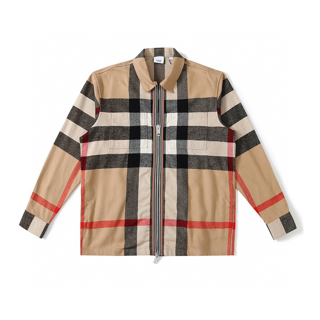 Chaqueta de lana Burberry / Burberry 22SS a cuadros con solapa y cremallera. Compra original y desarrollo! Para las tel…