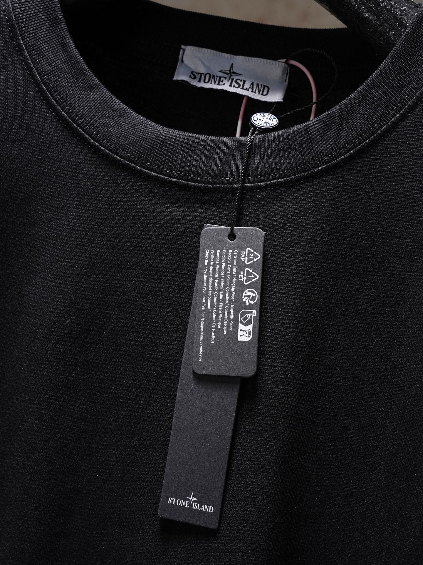 Stone Island Stone island 石头岛袖口口袋贴牌圆领落肩短袖T恤